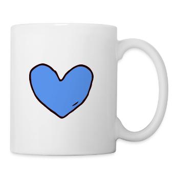 Blue heart - Mug - white - Right