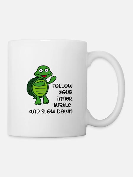 lentement - Mug blanc - blanc