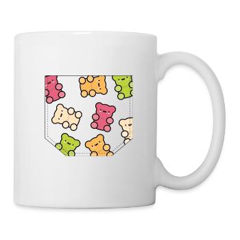 Breast Bag Gummy Bear Gift Idea - Mug - white - Right