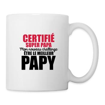 nouveau challenge être le meilleur papy - Mug blanc - blanc - Droite