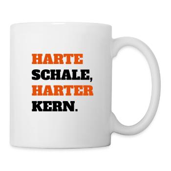 Harte Schale Harter Kern Harte Kerle Ghetto Biker - Tasse - Weiß - Rechts