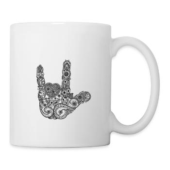 Mandalia - I Love You Hand Sign - Mug - white - Right