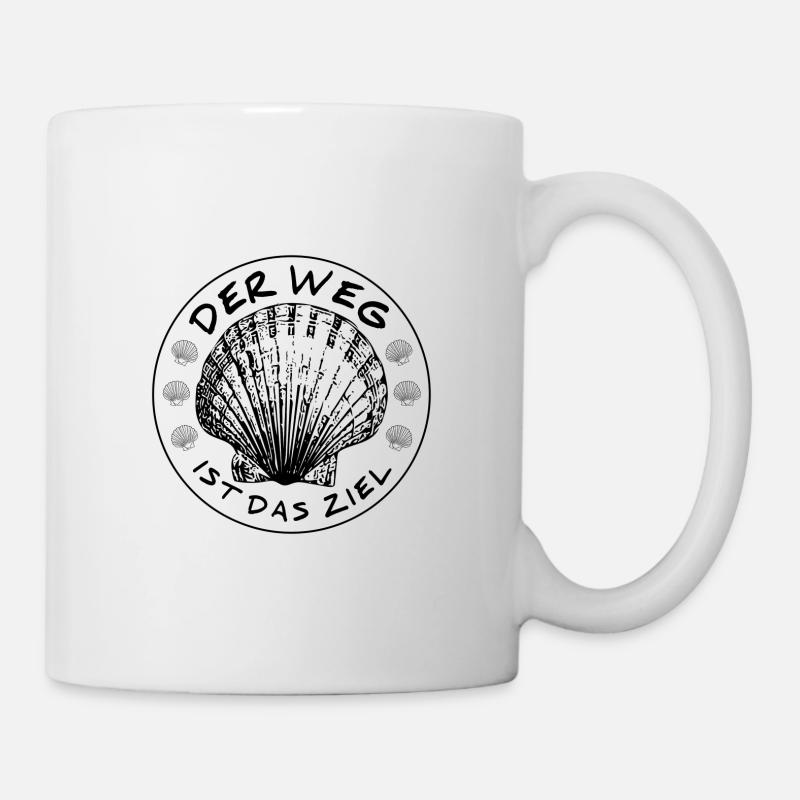 Der Weg ist das Ziel Jakobsweg - Tasse - Weiß