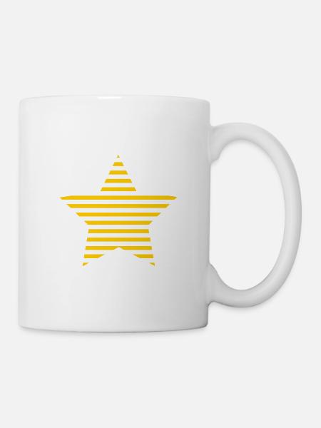 STERN. STERNE. STERN. STERNE. FEST. JAHRESTAG - Tasse - Weiß