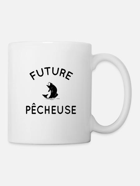 Future pêcheuse - Idée cadeau - Pêche - Mug blanc - blanc