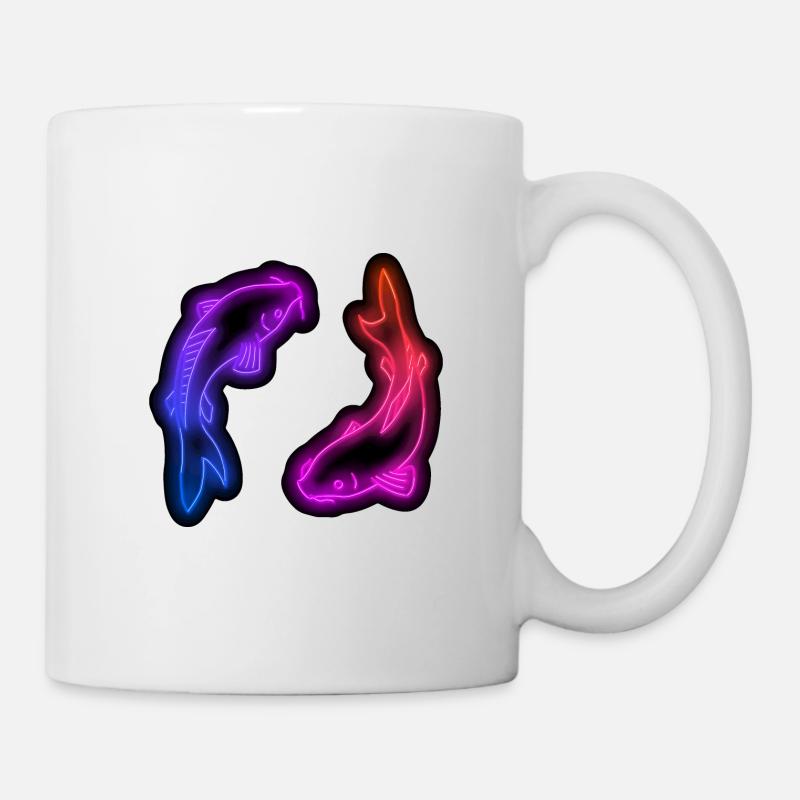Red And Blue Koi - Mug blanc - blanc