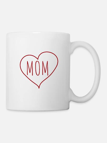 Mama Herz - Tasse - Weiß