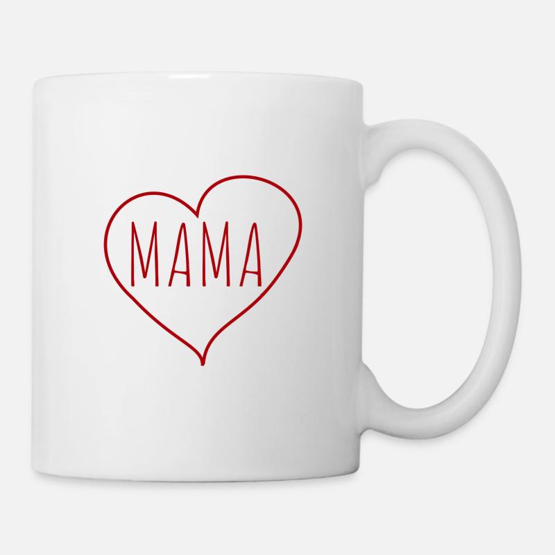 Mama Herz - Tasse - Weiß
