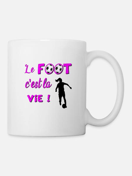 le foot c est la vie - Mug blanc - blanc
