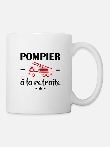 Pompier à la retraite,retraité, départ retraite - Mug blanc - blanc