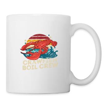 Écrevisse Équipe d’écrevisse Drôle Saison des écrevisses Rétro - Mug blanc - blanc - Droite
