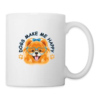 Les chiens me rendent heureux - Mug blanc - blanc - Droite