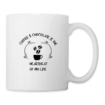 Kaffee Espresso Käffchen & Schokolade - Tasse - Weiß - Rechts