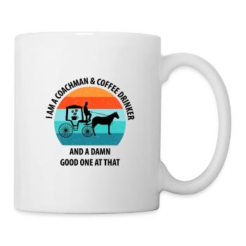 Coachman Carriage Horse-drawn carriage Coffee - Mug - white - Right
