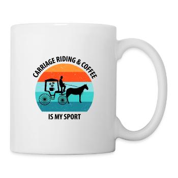 Coachman Carriage Horse-drawn carriage Coffee - Mug - white - Right