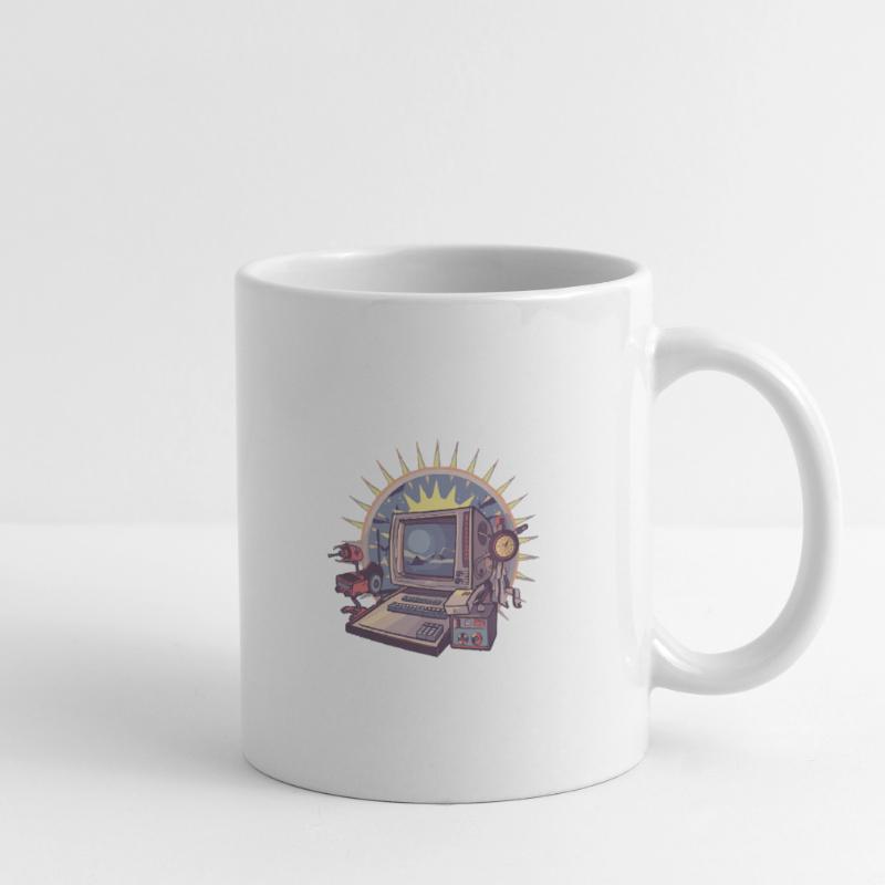 Futuristic computer with retro elements Mug