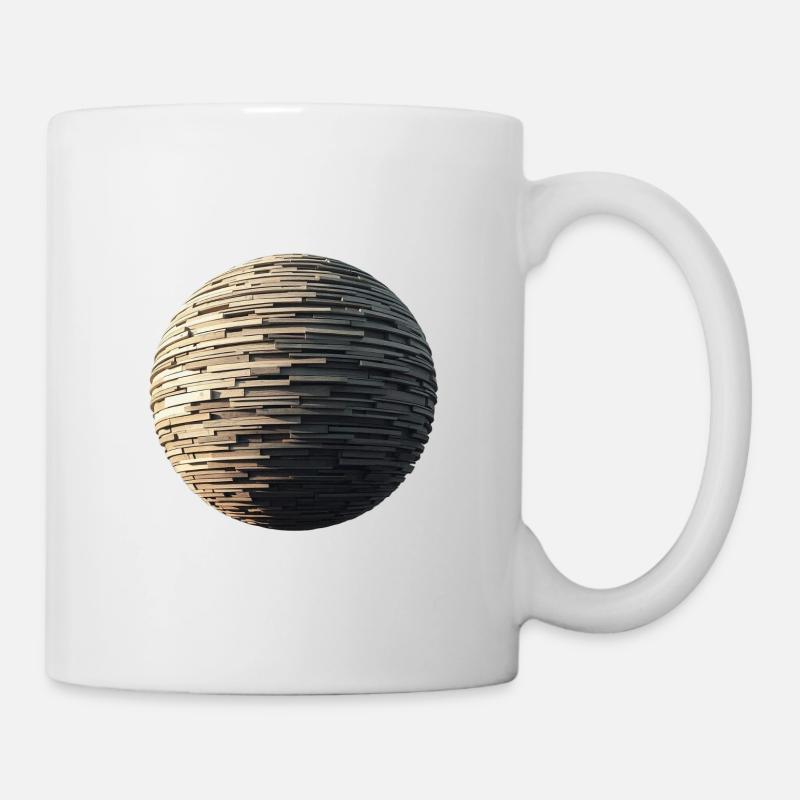 Stein Sphäre - Tasse - Weiß