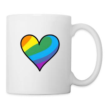 Rainbow Heart Pride Print - Mug - white - Right