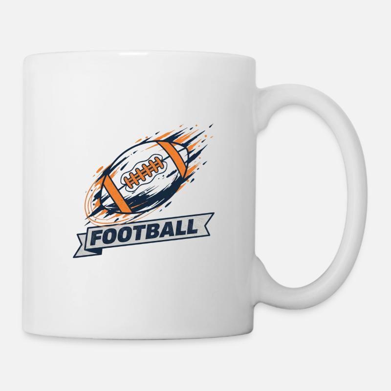Logo dynamique en spirale de football - Mug blanc - blanc