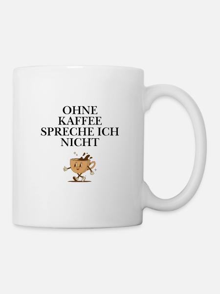 Kaffee und Morgen - Tasse - Weiß