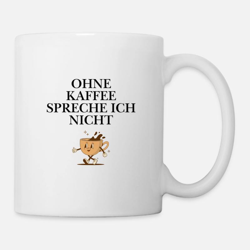 Kaffee und Morgen - Tasse - Weiß