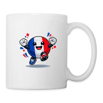 French football hero cartoon - Mug - white - Right