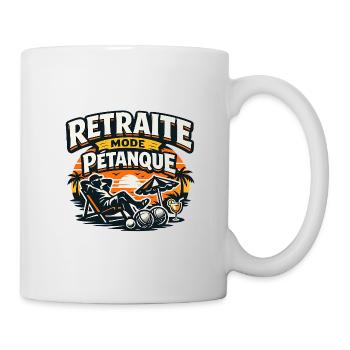 Retraite Mode Pétanque Cadeau Humour - Mug blanc - blanc - Droite