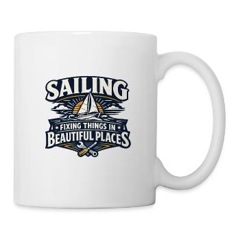 Sailing Repairs - Mug - white - Right