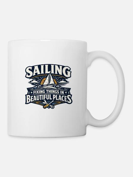 Segelreparaturen - Tasse - Weiß