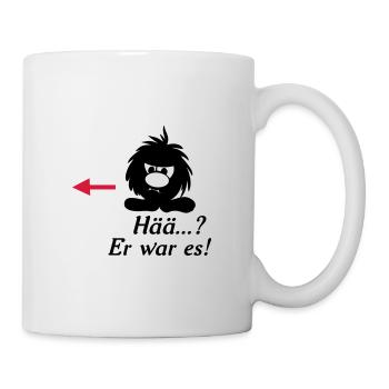 kleines Monster Smuffel hää er war es - Tasse - Weiß - Rechts