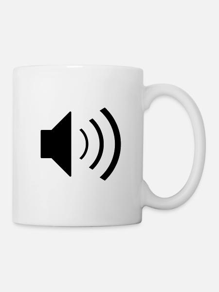 Lautsprecher Speaker PC Computer icon - Tasse - Weiß