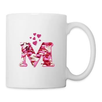 herzen m - Tasse - Weiß - Rechts