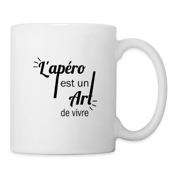 L'apéro est un art de vivre t-shirt homme cadeau - Mug blanc - blanc - Droite