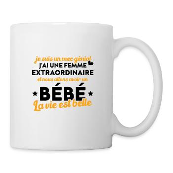 Je suis un mec génial j'ai une femme extraordinair - Mug blanc - blanc - Droite