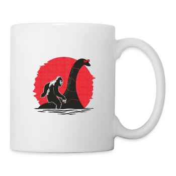 Loch Ness Monster And Big Foot Mythical - Mug - white - Right
