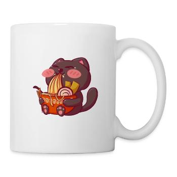 Kawaii Cat mange ramen Neko Japan Fan Anime Otaku - Mug blanc - blanc - Droite