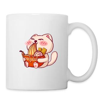 Kawaii Cat mange ramen Neko Japan Fan Anime Otaku - Mug blanc - blanc - Droite