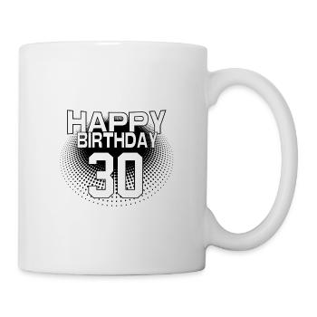 30 Happy Birthday Cool Bestseller Vintage Design - Tasse - Weiß - Rechts