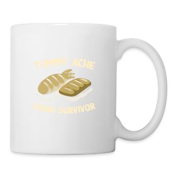 Mal de ventre Sushi Survivant Drôle de nourriture préférée - Mug blanc - blanc - Droite