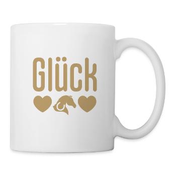 Pferd | Herz | Glück - Tasse - Weiß - Rechts