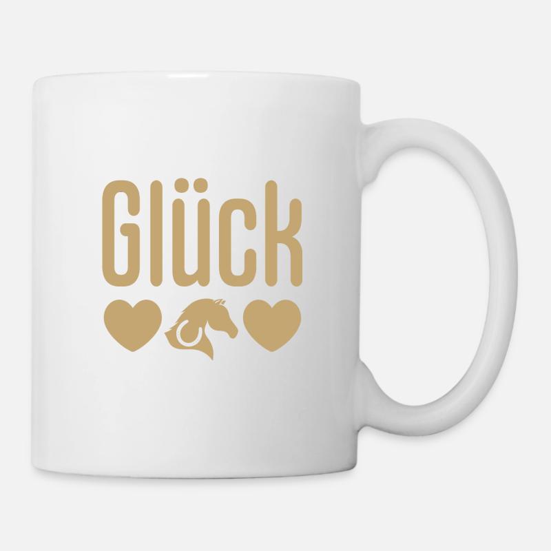 Pferd | Herz | Glück - Tasse - Weiß