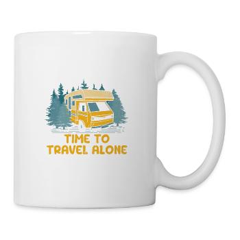 Time to Travel Alone Traveler Road Trip Travel - Tasse - Weiß - Rechts