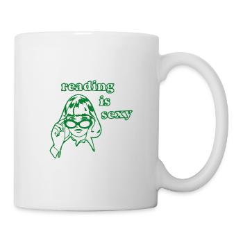 Lesen ist sexy - Tasse - Weiß - Rechts