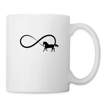 Ich liebe mein Pferd Reitsport Pferdeliebe - Tasse - Weiß - Rechts