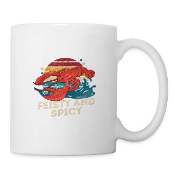 Feisty and Spicy Retro Crawfish Boil Seafood - Mug - white - Right