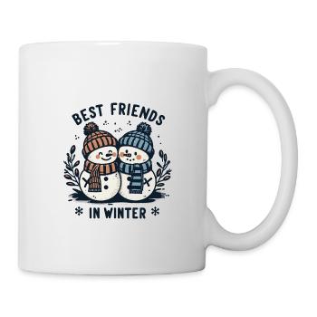 2 amis bonhommes de neige - Mug blanc - blanc - Droite