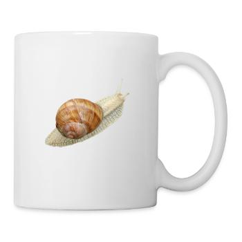 Snail, vineyard snail - Mug - white - Right