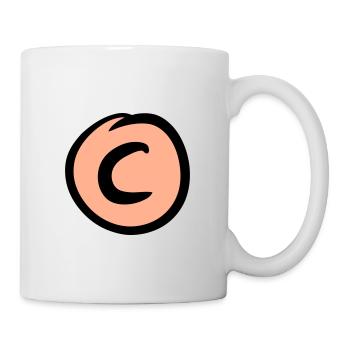 Copyright Zeichen. © Copy Symbol. Handgezeichnet. - Tasse - Weiß - Rechts