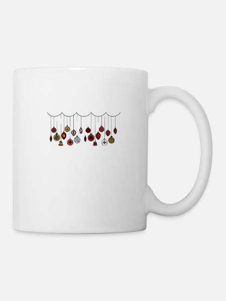 Guirlande de Noël - Mug blanc - blanc