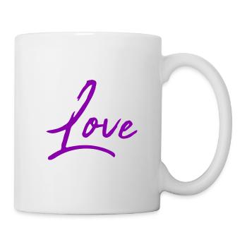 LIEBE. VALENTINSTAG. HERZ. ICH LIEBE DICH. ICH LIEBE DICH - Tasse - Weiß - Rechts